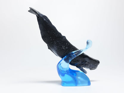 Japan Sperm Whale PVC mini capsule figure model figurine with base