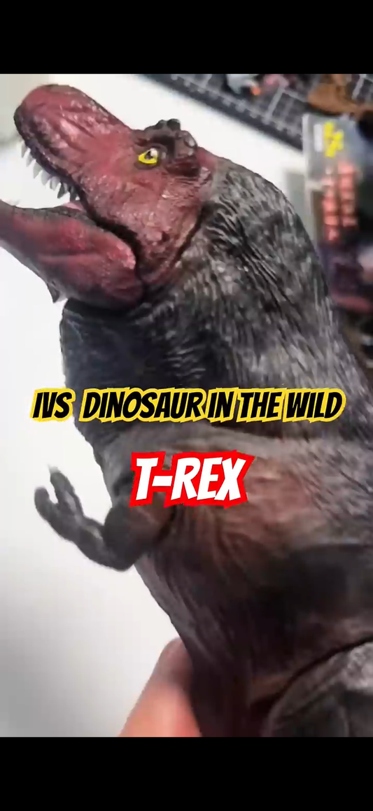 IVS Dinosaurs in the Wild T-rex Dinosaur Plastic Toy Model Action Figure Rare item
