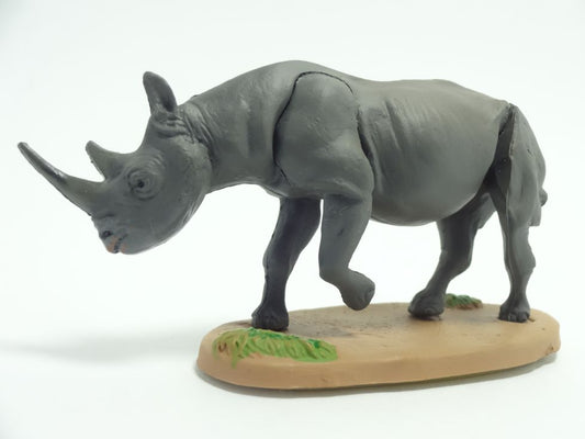 Retired Japan Kaiyodo Endangered Specie Black rhinoceros animal PVC Mini Model Figure