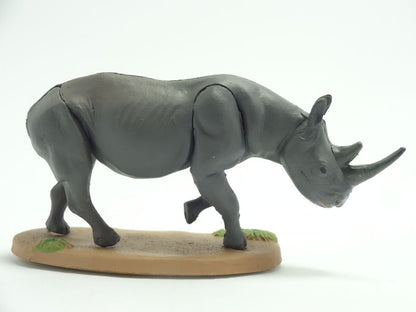 Retired Japan Kaiyodo Endangered Specie Black rhinoceros animal PVC Mini Model Figure