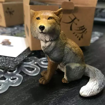 Tibetan sand fox animal Resin Mini Figure Figurine Model