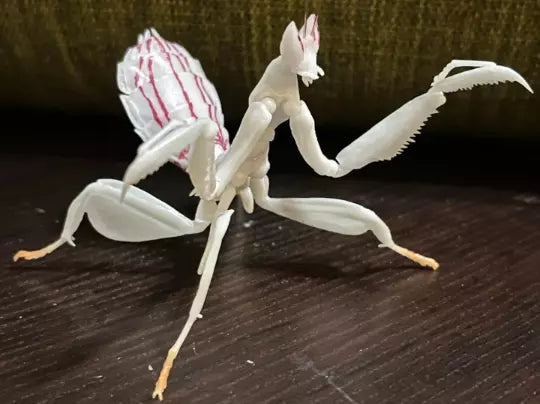 Japan White orchid mantis insect PVC Action Figure model with joints