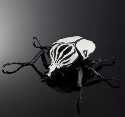 Japan Goliath beetle Insect PVC Action Figure model with joints (White)