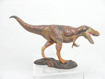 Japan UHA Kazunari Araki Tarbosaurus Dinosaur PVC mini figure figurine Model with base RARE