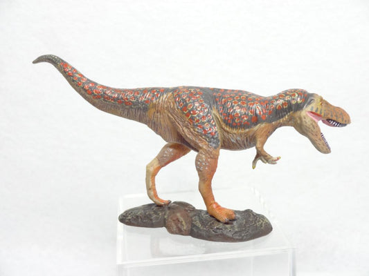Japan UHA Kazunari Araki Tarbosaurus Dinosaur PVC mini figure figurine Model with base RARE